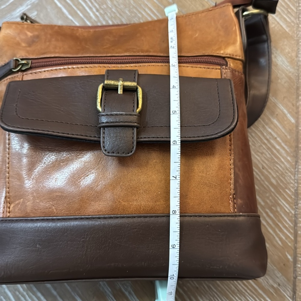 Stone And  Leather Brown Leather Crossbody Bag - Picture 15 of 16